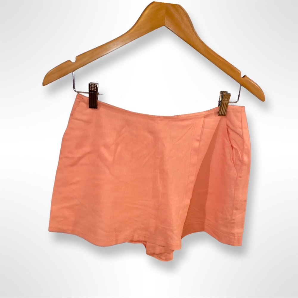 Peach Linen Skort